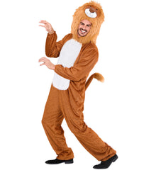 Déguisement Lion Amusant Marron / Costume Combinaison Lion Adulte / La Maison Du Déguisement