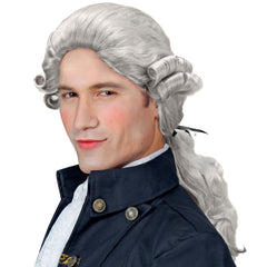 Perruque Marquis Coloniale Gris / Perruque Marquis Comte Alphonse Gris / La Maison Du Déguisement