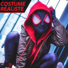 Masque Spiderman Noir Luxe / Cagoule Super Héros Spiderman Luxe / La Maison Du Déguisement