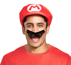 Casquette Mario Officielle / Casquette Super Mario avec Moustache / La Maison Du Déguisement