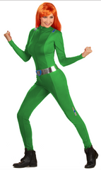 Déguisement Totally Spies™ vert Sam Femme / Costume Combinaison Espionne Vert / La Maison Du Déguisement