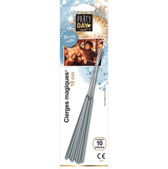 Cierges magiques gris X10 / La Maison Du Déguisement