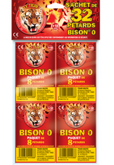 KIT PETARDS BISON®0 X4 PAQUETS / LA MAISON DU DEGUISEMENT