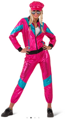 Location Déguisement Années 80 Survêtement Rose Luxe / Location Costume Jogging année 80 Rose Fluo / La Maison Du Déguisement