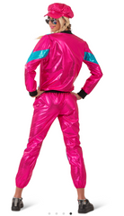 Location Déguisement Années 80 Survêtement Rose Luxe / Location Costume Jogging année 80 Rose Fluo / La Maison Du Déguisement