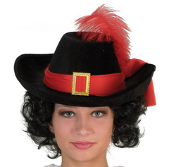 Chapeau mousquetaire Noir / Chapeau de mousquetaire Avec Plume / La maison Du déguisement