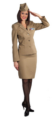 Location Déguisement Officier Militaire Beige / Location Costume Agents De Dame Beige / La Maison Du Déguisement