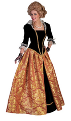 Location Déguisement Marquise Or / Location Costume Baroque Maria Christina Dorée / La Maison Du Déguisement