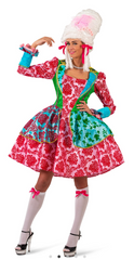 Location Déguisement Marquise Pompadour Colorée / Location Costume Baroque Colorée Catarina / La Maison Du Déguisement
