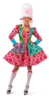 Location Déguisement Marquise Pompadour Colorée / Location Costume Baroque Colorée Catarina / La Maison Du Déguisement