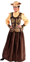 Location Déguisement Dame victorienne / Location Costume 1900 Marron / La Maison Du Déguisement