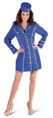 Location Déguisement Hôtesse de l'air Bleu / Location Costume d’Hôtesse de l’Air Bleu / La Maison Du Déguisement