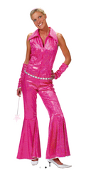 Location Déguisement Combinaison Abba Disco Queen / Location Costume Combinaison Disco Rose Paillettes / La Maison Du Déguisement