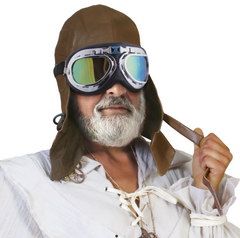 Lunettes Pilote Rétro Argent / Lunettes Aviateur Rétro Argent / La Maison Du Déguisement