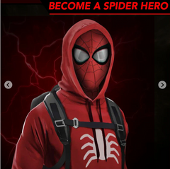 Masque Spiderman Rouge Luxe / Cagoule Super Héros Spiderman Luxe / La Maison Du Déguisement
