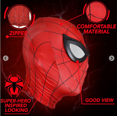 Masque Spiderman Rouge Luxe / Cagoule Super Héros Spiderman Luxe / La Maison Du Déguisement