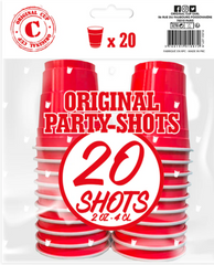 20 Shooters Rouges Cups 4cl / Gobelets Rouges bière pong / Pack de 20 Gobelets Américains / La Maison Du Déguisement