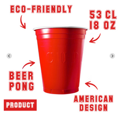 Gobelets Américain Pack 20 / 20 Gobelets Américain 53 Cl / Lot de 20 Américain Cup 53cl / La Maison Du Déguisement