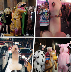 Déguisement Zizi Noir Gonflable / Costume Humoristique Adulte / Costume Gonflable Kékette Noir / La Maison Du Déguisement