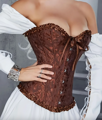 Déguisement Corset Marron Luxe / Costume Bustier Marron Luxe / Corset Bustier Elégante Marron / La Maison Du Déguisement