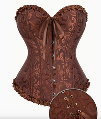 Déguisement Corset Marron Luxe / Costume Bustier Marron Luxe / Corset Bustier Elégante Marron / La Maison Du Déguisement