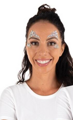 Strass Autocollant Pour Le Visage Argent 1 / Paillettes Autocollantes Argent 1 / La Maison Du Déguisement