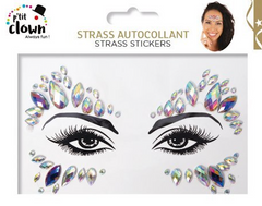 Strass Autocollant Pour Le Visage Argent 6 / Paillettes Autocollantes Argent 6 / La Maison Du Déguisement