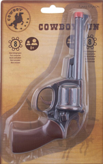 Pistolet Cowboy Marron Métal 8 Coups / Revolver 8 Coups Marron / La Maison Du Déguisement