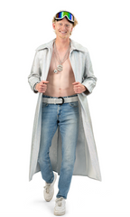 Location Déguisement Manteau Argent Homme / Location Costume Brûlant Argent Adulte / La Maison Du Déguisement