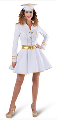 Location Déguisement Capitaine de Marine Femme / Location Costume Capitaine Dame Blanc Adulte / La Maison Du Déguisement