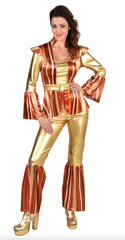 Location Déguisement Disco Hippie Rayée Femme / Location Costume Disco ABBA Queen Adulte / La Maison Du Déguisement