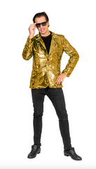 Location Déguisement Veste Party Paillettes Or BM / Location Veste Disco Sequins Dorée BM / La Maison Du Déguisement