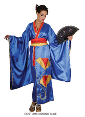 Location Déguisement Japonaise Bleu Adulte / Location Costume Kimono Geisha Femme / La Maison Du Déguisement