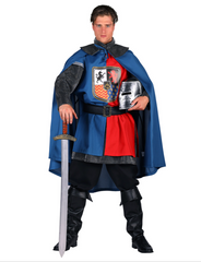 Location Déguisement Chevalier Médiéval Bleu Adulte / Location Costume Croisé Bleu Homme / La Maison Du Déguisement