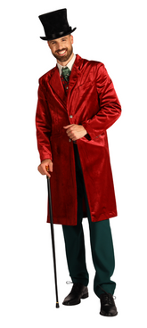Location Déguisement Charles Dickens Homme / Location Costume Gentleman Victorien Rouge Adulte / La Maison Du Déguisement