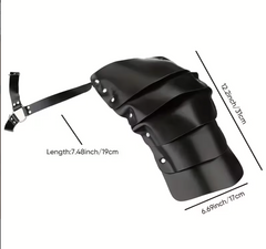 Armure D'épaule De Guerrier En Cuir Noir Luxe / Ensemble de 1 pièce Armure d'épaule médiévale en simili-cuir Adulte / La Maison Du Déguisement