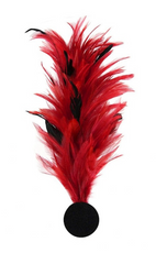 Broche Plumes Rouge / La Maison Du Déguisement