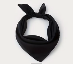 Foulard Noir / Écharpe en Satin Noir / La Maison Du Déguisement