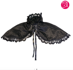 Etole Bandeau Charleston Dentelles Noir / Col Écharpe en Dentelle Noir / Col avec Dentelles Gothique Queen / Faux Col Vampiresse Femme / La Maison Du Déguisement
