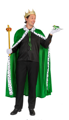 Location Déguisement Cape De Roi Vert / Location Cape De Reine Vert / Location Manteau Royal Vert / La Maison Du Déguisement