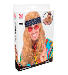 Perruque Hippie Avec Bandeau / Perruque Reve Californien Avec Bandeau / La Maison Du Déguisement