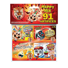 ASSORTIMENT HAPPY MIX F1 91 PETITS PETARDS / La Maison Du Déguisement