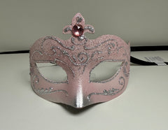 Loup Vénitien Rose et Argent / Masque Venise Rose et Argent / La Maison Du déguisement