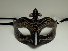 Loup Vénitien Noir et Or / Masque Venise Noir et Doré / La Maison Du déguisement