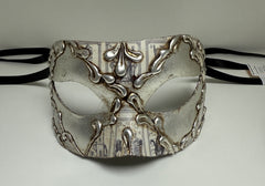 Loup Civette Vénitien Décoré argent / Masque Civette Venise Décoré argent / La Maison Du Déguisement