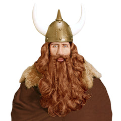 Perruque Viking Châtain / Perruque Viking Longs Cheveux Avec Barbe / La Maison Du Déguisement