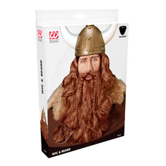 Perruque Viking Châtain / Perruque Viking Longs Cheveux Avec Barbe / La Maison Du Déguisement