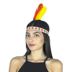 Bandeau Indien à plumes / Serre tête Cheyenne à plumes / La Maison Du déguisement