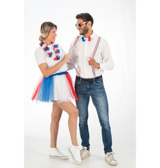 Bretelles France, Drapeau Bleu Blanc Rouge / Bretelles Tricolore / La Maison Du Déguisement