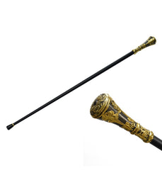 Canne Baroque Or En Métal / Canne Luxe Baroque En Métal Doré / La Maison Du Déguisement